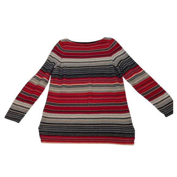 Ralph Lauren Striped Pullover Sweater Red and Gray Size XL - Picture 4 of 12